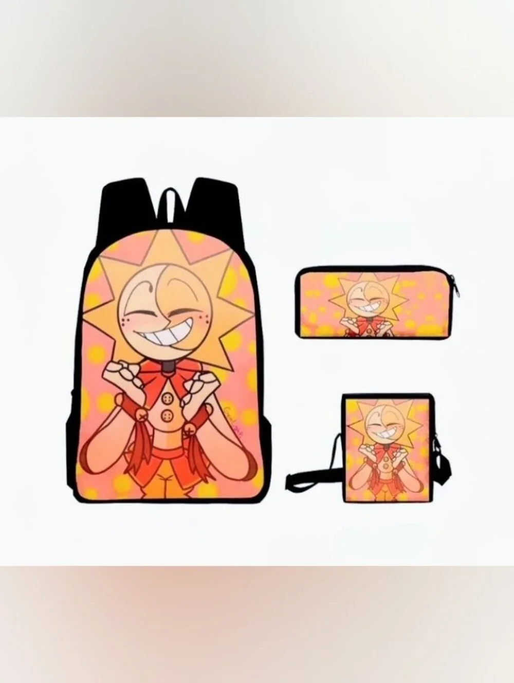 NEW 3FER Sundrop Backpack Set w/Lunchbox, Pencil Case & BONUS
